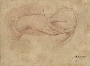 Hand an einer Brust von Jean Antoine Watteau (rejected attribution)