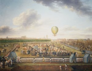 14. Erfahrung von Jean-Pierre Blanchard und Chevalier Lepinard mit Heißluftballon, Lille, 26. August