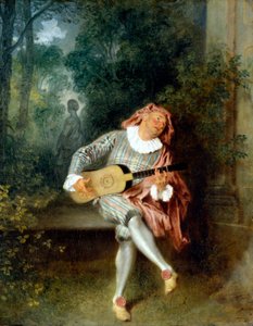 Mezzetin von Jean Antoine Watteau
