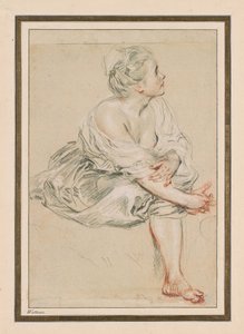Sitzende junge Frau, ca. 1716 von Jean Antoine Watteau