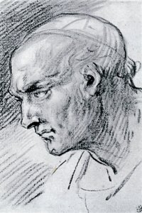 Studie eines Kopfes, 1913 von Jean Antoine Watteau