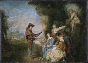 Die Liebeslektion von Jean Antoine Watteau