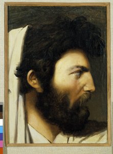 Porträt eines Mannes im Profil. Anonymes Gemälde. Musée Granet, Aix-en-Provence