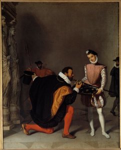 Don Pedro de Toledo, Botschafter von Philipp II., küsst den Speer von Heinrich IV. im Louvre