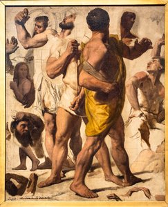 Studie für das Martyrium des heiligen Symphorien: Liktor von hinten von Jean Auguste Dominique Ingres