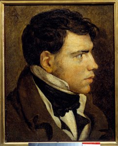 Porträt eines jungen Mannes. Gemälde von Jean Auguste Dominique Ingres (1780-1867) 19. Jahrhundert. Bayonne, Musee Bonnat von Jean Auguste Dominique Ingres