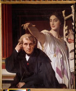 Porträt des italienischen Komponisten Luigi Cherubini mit der Muse der lyrischen Poesie