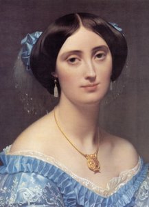 Porträt der Prinzessin Albert de Broglie (Detail) von Jean Auguste Dominique Ingres
