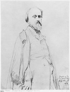Porträt des Malers Hippolyte Flandrin, 1844 von Jean Auguste Dominique Ingres