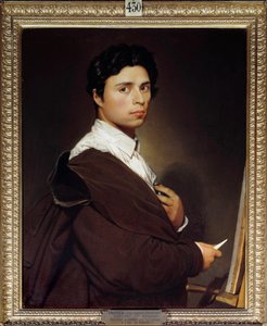 Selbstporträt im Alter von 24 Jahren. Gemälde von Jean Auguste Dominique Ingres (1780-1867) 1804. 0,77 x 0,61 m. Musée Condé, Chantilly, Frankreich von Jean Auguste Dominique Ingres