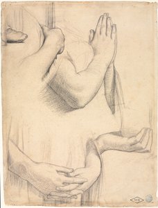 Studie von Händen, 1842