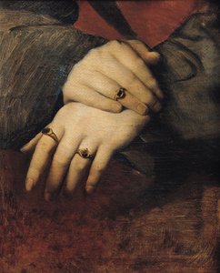 Studie von Frauenhänden, nach dem Porträt von Maddalena Doni von Raphael