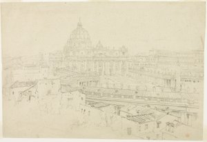 Ansicht von St. Peter in Rom von Jean Auguste Dominique Ingres