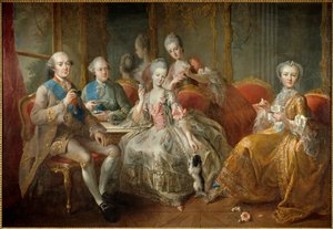 Die Familie des Herzogs von Penthievre im Jahr 1768 oder „La Tasse de Chocolat“