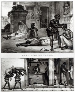 Ein schwarzer Chirurg; Laden eines Schweinefleischverkäufers von Jean Baptiste (after) Debret