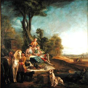 Ein Jagdmittagessen von Jean Baptiste (school of) Oudry