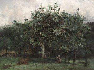 Landschaft mit kleinem Mädchen