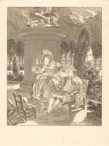 Der Abend der Thuileries von Jean Baptiste Blaise Simonet after Pierre Antoine Baudouin