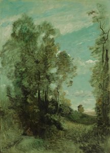 Baumlandschaft (Morgen) von Jean Baptiste Camille Corot