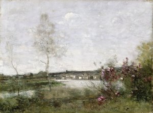 Ferne Ansicht von Corbeil, Morgen