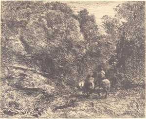 Reiter und Vagabund im Wald (Le Cavalier en forêt et le piéton)
