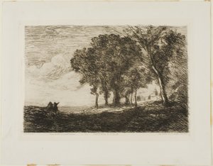 Italienische Landschaft von Jean Baptiste Camille Corot