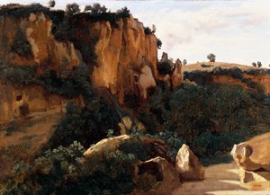 Felsiges Waldtal bei Civita Castellana