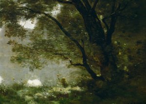 Hirte. Erinnerung an Mortefontaine, Frankreich von Jean Baptiste Camille Corot