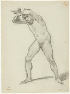 Stehender männlicher Akt von Jean Baptiste Camille Corot