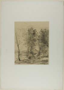 Der Glockenturm von St. Nicolas-lez-Arras von Jean Baptiste Camille Corot