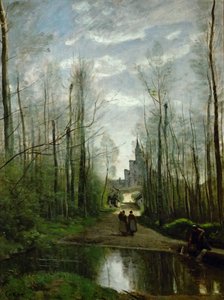 Die Kirche von Marissel, nahe Beauvais von Jean Baptiste Camille Corot
