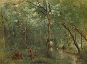 Die Aaljäger, 1860-1865 von Jean Baptiste Camille Corot