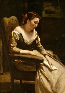 Der Brief, ca. 1865 von Jean Baptiste Camille Corot