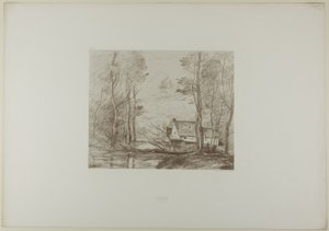 Die Mühle in Cuincy, in der Nähe von Douai von Jean Baptiste Camille Corot