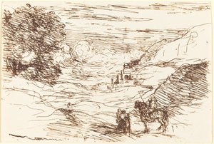 Die Paladine (Les Paladins), 1871 von Jean Baptiste Camille Corot