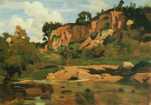 Die roten Felsen bei Civita Castellana, ca. 1827