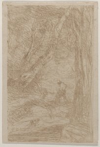 Der Holzfäller von Rembrandt Le Bûcheron de Rembrandt, Mai 1853 von Jean Baptiste Camille Corot