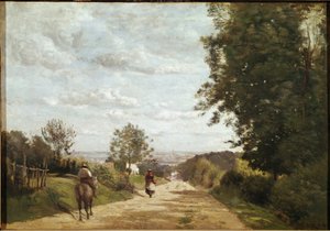 Der Weg nach Sevres von Jean Baptiste Camille Corot