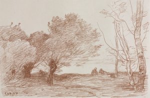 Weiden und Pappeln von Jean Baptiste Camille Corot