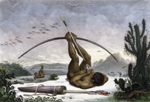 Indianer beim Bogenschießen