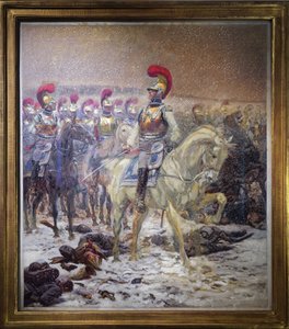 Vor dem Angriff, die Carabineros nahmen die Schlacht von Winkowo (oder Taroutino, Russland)