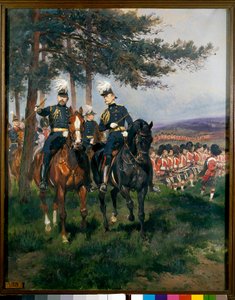 Der Prinz von Wales und der Herzog Arthur von Connaught bei den Manövern von Aldershot von Jean Baptiste Edouard Detaille