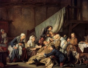 Die Früchte der guten Erziehung (Der Paralytiker) von Jean Baptiste Greuze