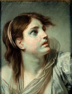 Kopf eines jungen Mädchens von Jean Baptiste Greuze