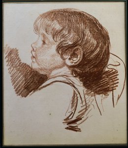 Kopf eines Jungen im Profil nach links von Jean Baptiste Greuze