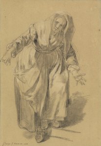 Alte Frau mit ausgestreckten Armen (Studie für Die neapolitanische Geste)