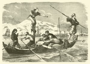 Schwertfischfang vor der Küste Siziliens (Gravur) von Jean Baptiste Henri Durand Brager