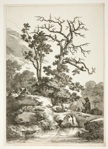 Bäuerliche Szene von Jean Baptiste Huet