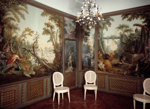 Innenansicht des Salons Demarteau, realisiert von Jean Baptiste Huet (1745-1811)