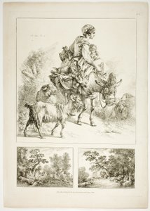 Tafel Zwei von 38 aus Oeuvres de J. B. Huet von Jean Baptiste Huet